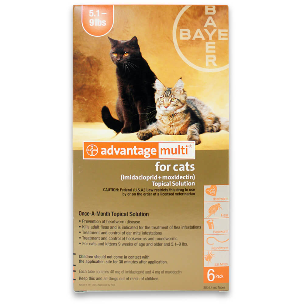 Advantage Multi Cats Topical Solution for Heartworm Prevention Lambert Vet Supply Dog Cat Horse Kennel Vet Supplies