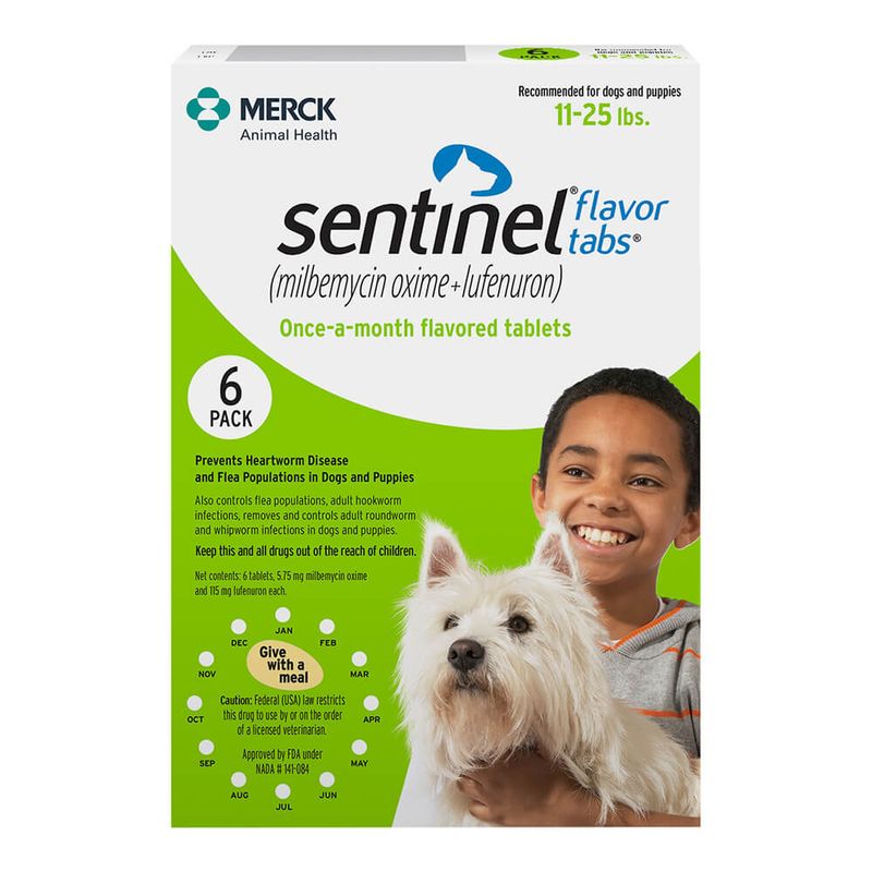 Sentinel Tabs Dog Fleas, Worms, Heartworm Pet Supplies 4 Less