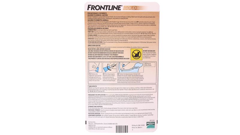 Frontline Gold for Dogs Single Dose Lambert Vet Supply Dog Cat Horse Kennel Vet Supplies