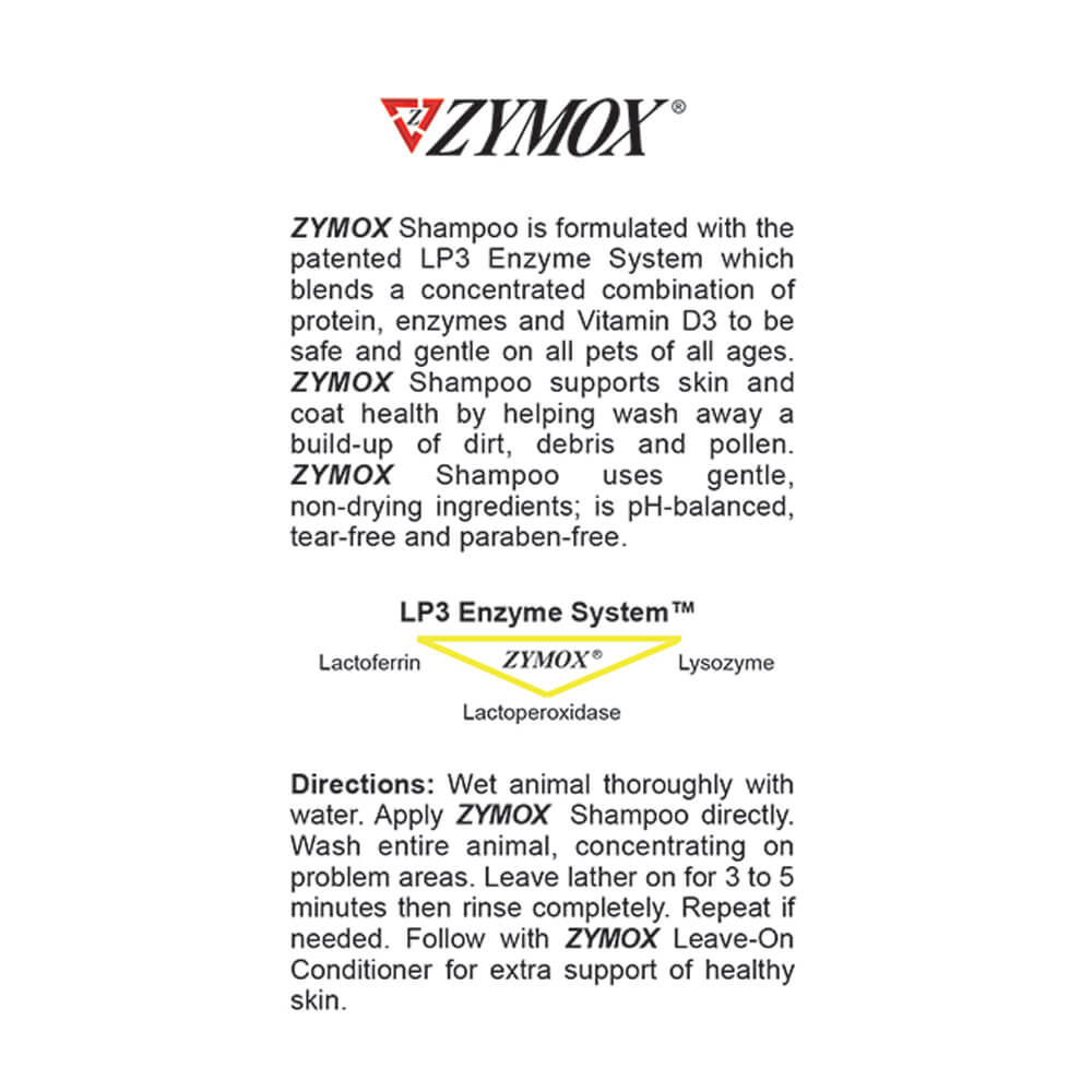 Zymox shop shampoo ingredients