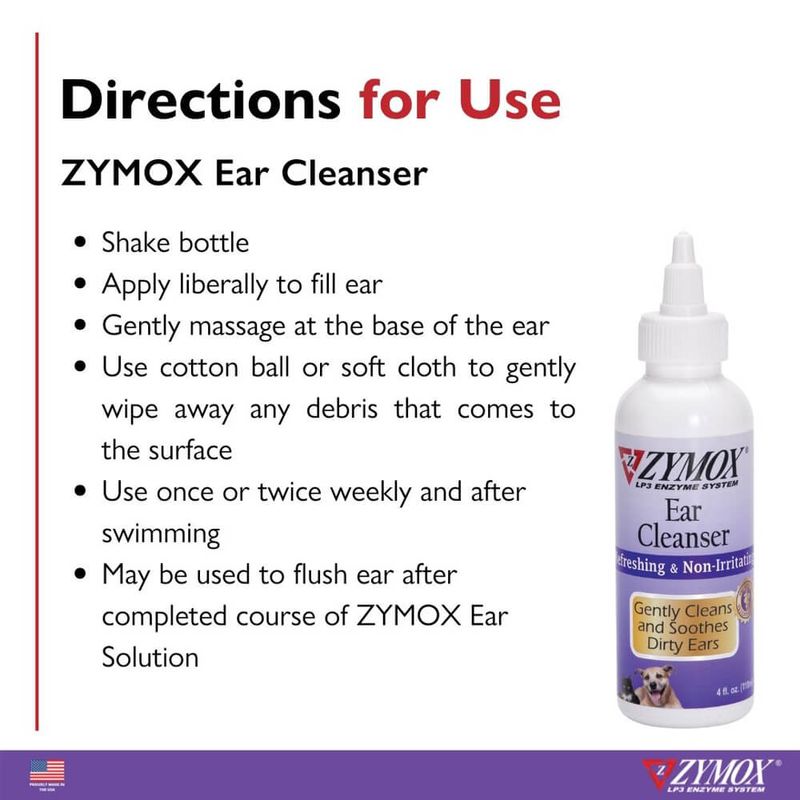 Zymox Ear Cleanser with BioActive Enzymes, 4 oz Bottle Lambert Vet