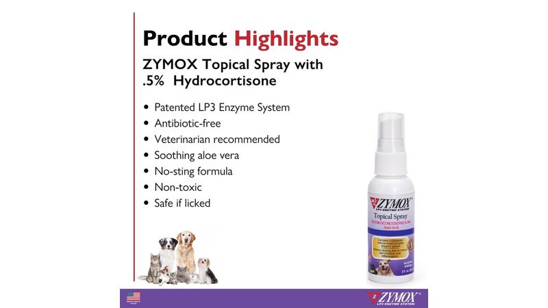 Zymox Enzymatic Topical Spray with Hydrocortisone Lambert Vet