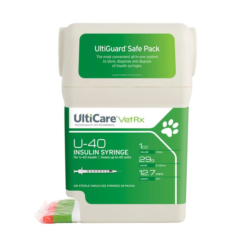 UltiCare U40 Insulin Syringe w/ Disposal, 1 cc, 29 Gauge x 1/2", 100