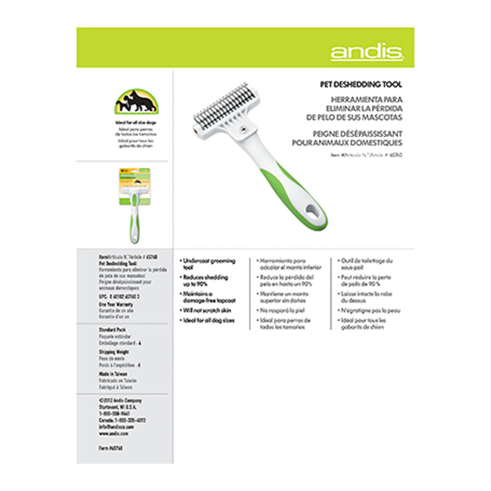 Andis deshedding hot sale tool