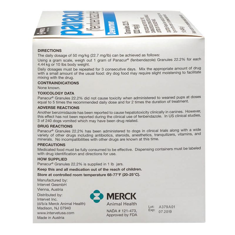 Panacur Granules 22.2, 1 lb Pet Pharmacy Lambert Vet Supply Dog