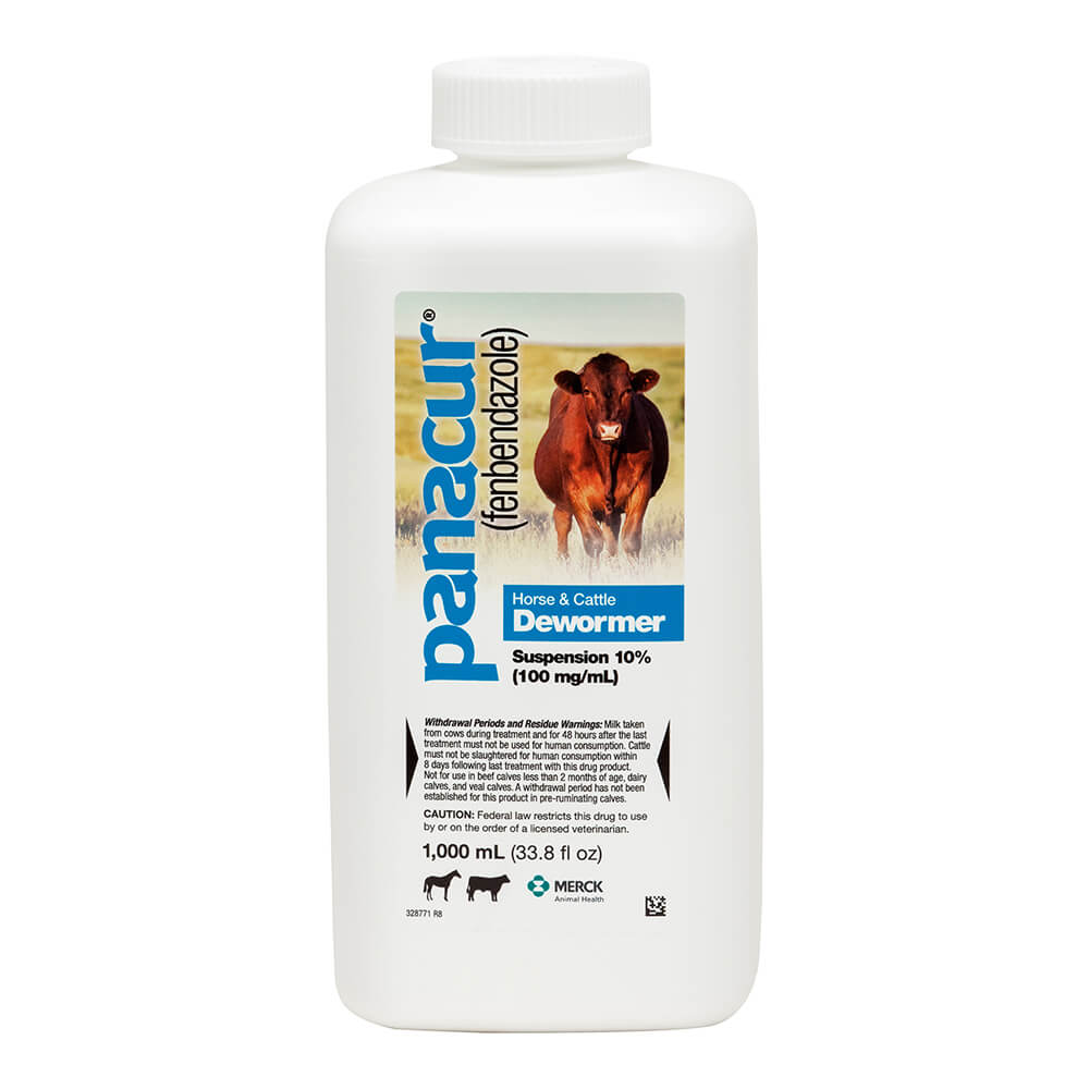 Panacur 10% Suspension 1000 ml | Dewormer for Horses and Cattle - Pet ...