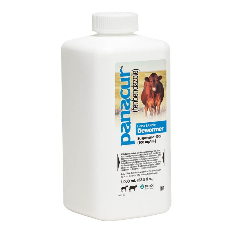 Panacur 10 Suspension 1000 ml Dewormer for Horses and Cattle