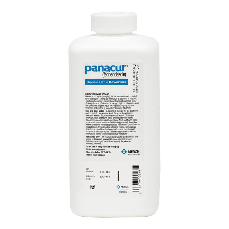 Panacur 10 Suspension 1000 ml Dewormer for Horses and Cattle