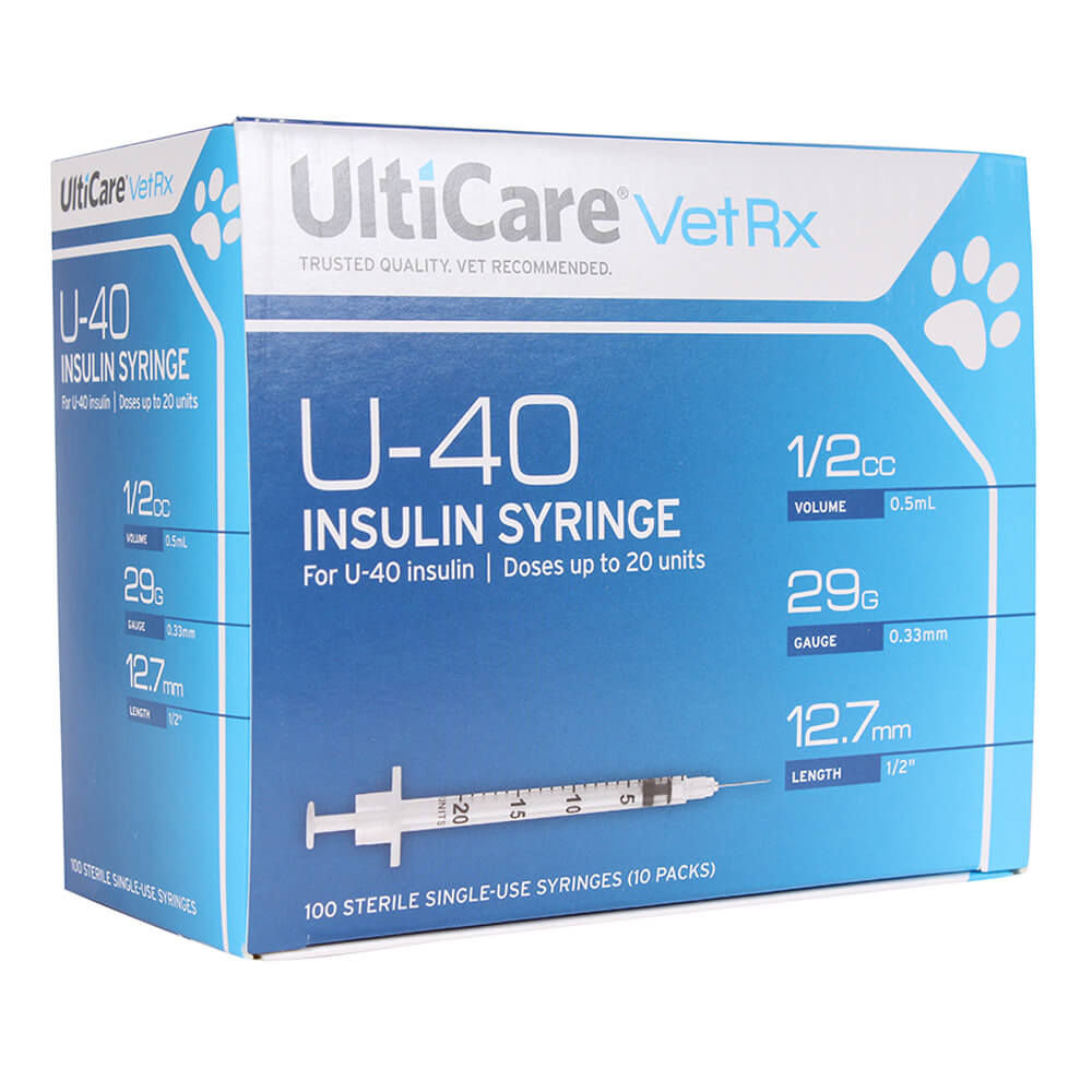 UltiCare U-40 Insulin Syringe for Vet Use, 100 count - Lambert Vet ...