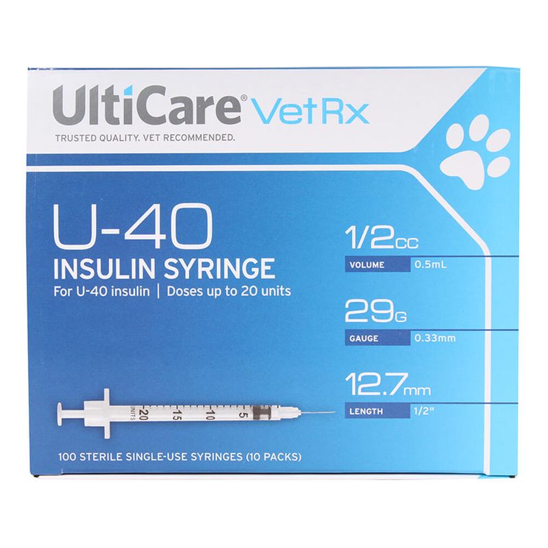 UltiCare U40 Insulin Syringe for Vet Use, 100 count Lambert Vet