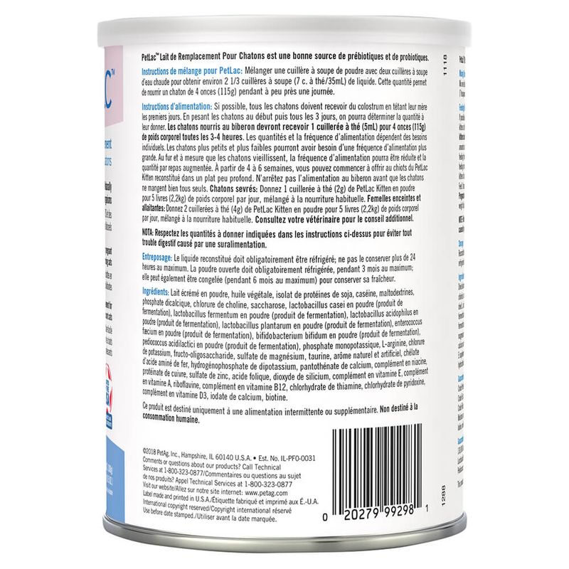 PetLac Kitten Milk Replacement Powder, 10.5 oz - Lambert Vet Supply