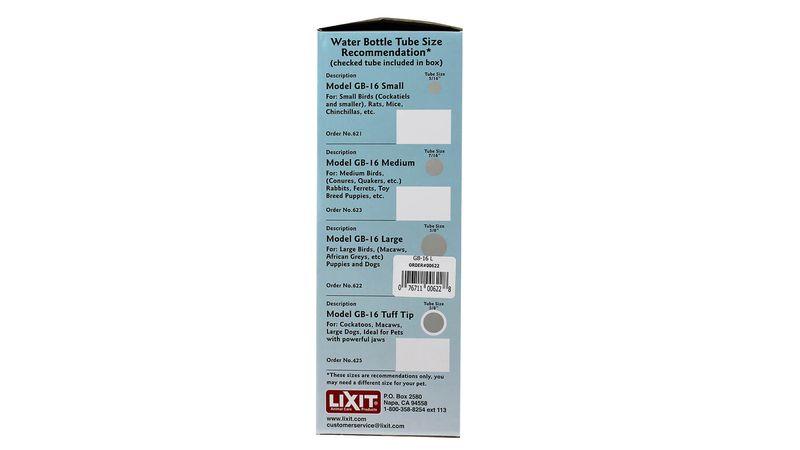 Lixit 16 oz Glass Water Bottles for Guinea Pigs