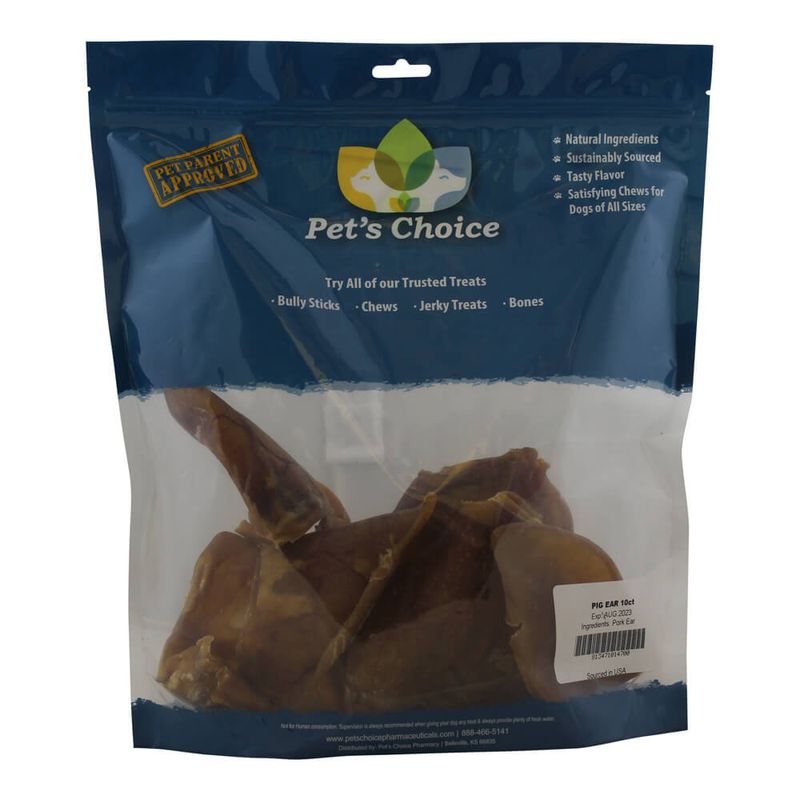 Original Pig Ear Dog Treats, 10pk Lambert Vet Supply Dog, Cat, Horse, Kennel, & Vet Supplies
