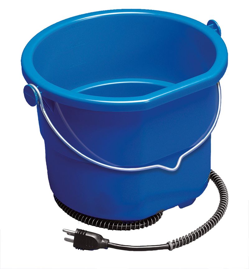 API Heated Flat Bucket for Horses, Cattle and Other Large Animals