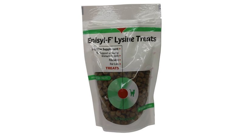 Enisyl lysine clearance treats for cats