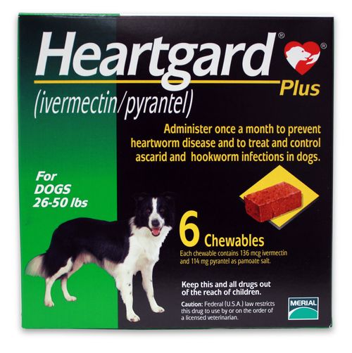 Heartgard Plus Rx 26-50 lbs 6 Month (Green)
