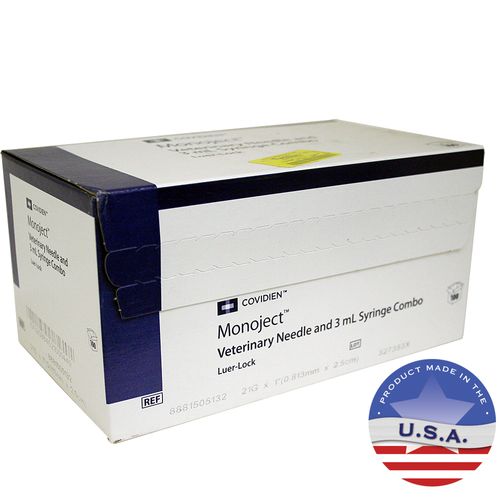 Covidien Monoject Syringes/Ndls 3 cc LL/21g/1"