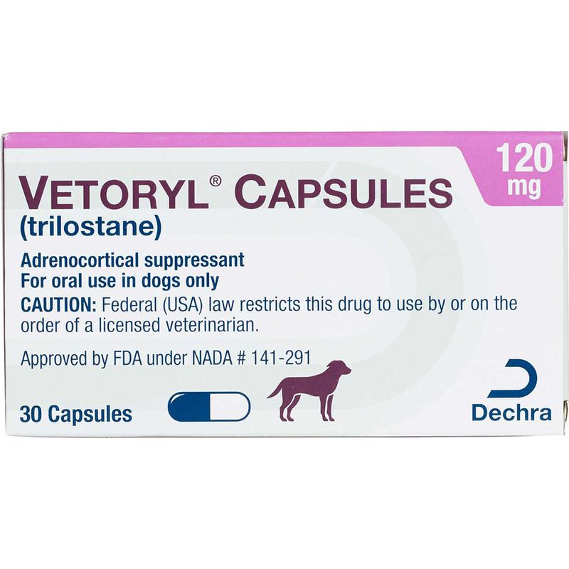 Vetoryl 120 mg, 30 Capsules, Rx Lambert Vet Supply Dog, Cat, Horse