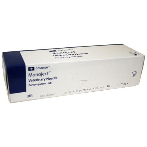 Monoject Needle Polypropylene Hub 22 g x 1"