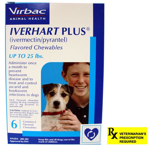 Iverhart Plus Rx Up to 25 lbs 6 Month