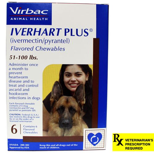 Iverhart Plus Rx 51-100 lbs 6 Month