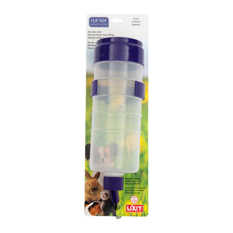 Lixit Flip Top Water Bottle, 32 oz for Small Pets Lambert Vet Supply