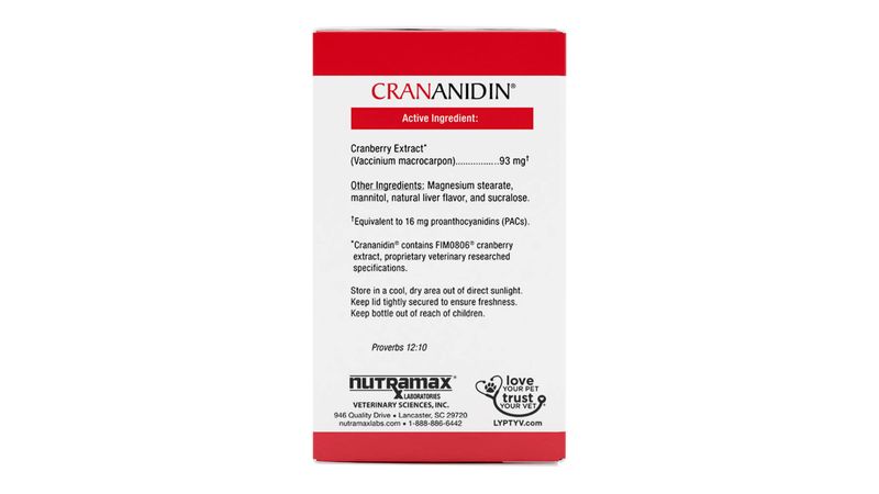 Crananidin for Dogs 75 Chewable Tablets