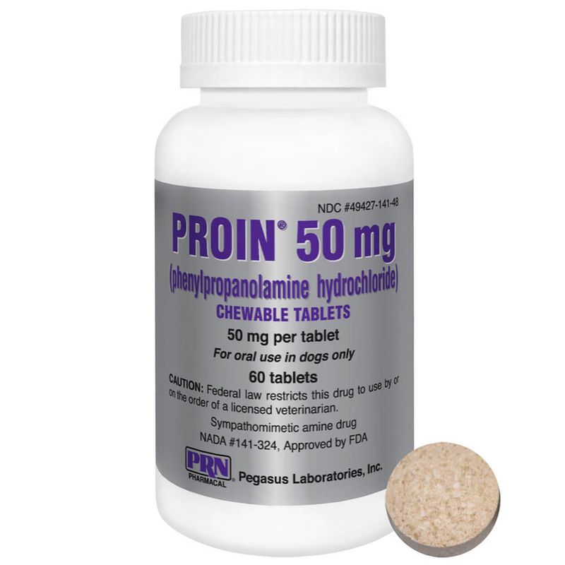 Proin Rx, 50 mg x 60 ct Lambert Vet Supply Dog, Cat, Horse, Kennel