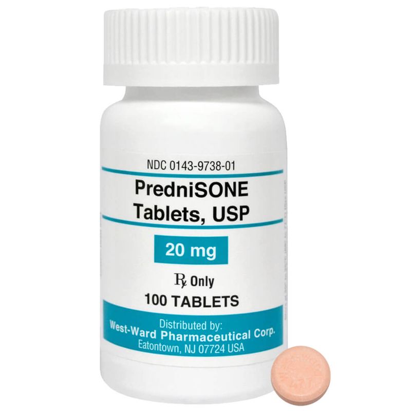 PredniSONE Rx Tablets, 20 mg x 100 ct Lambert Vet Supply Dog, Cat