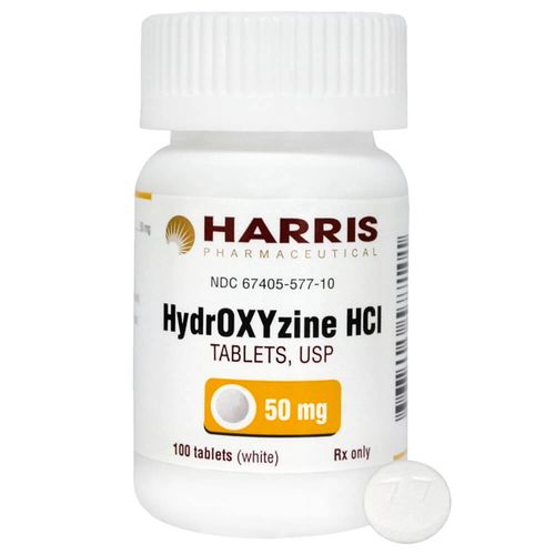 Rx Hydroxyzine Hydrochloride 50 mg x 100 tablets