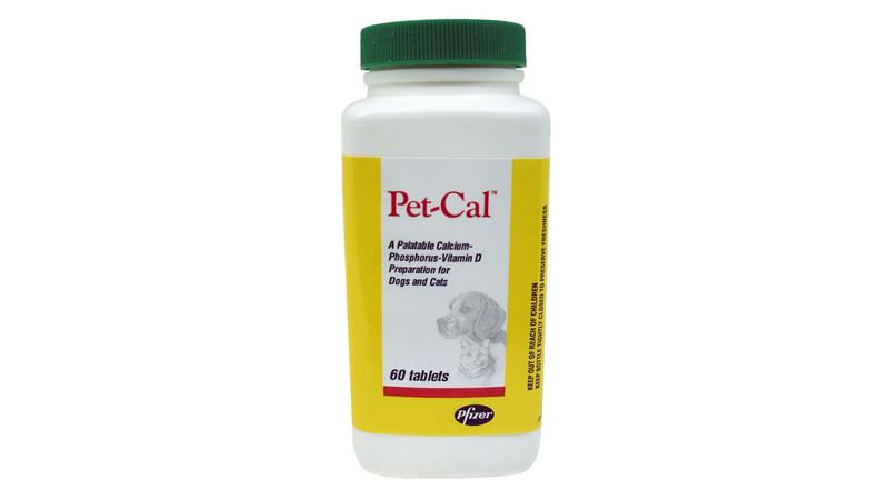 Pet Cal Supplement for Dogs and Cats 60 Tabs Lambert Vet Supply Dog Cat Horse Kennel Vet Supplies