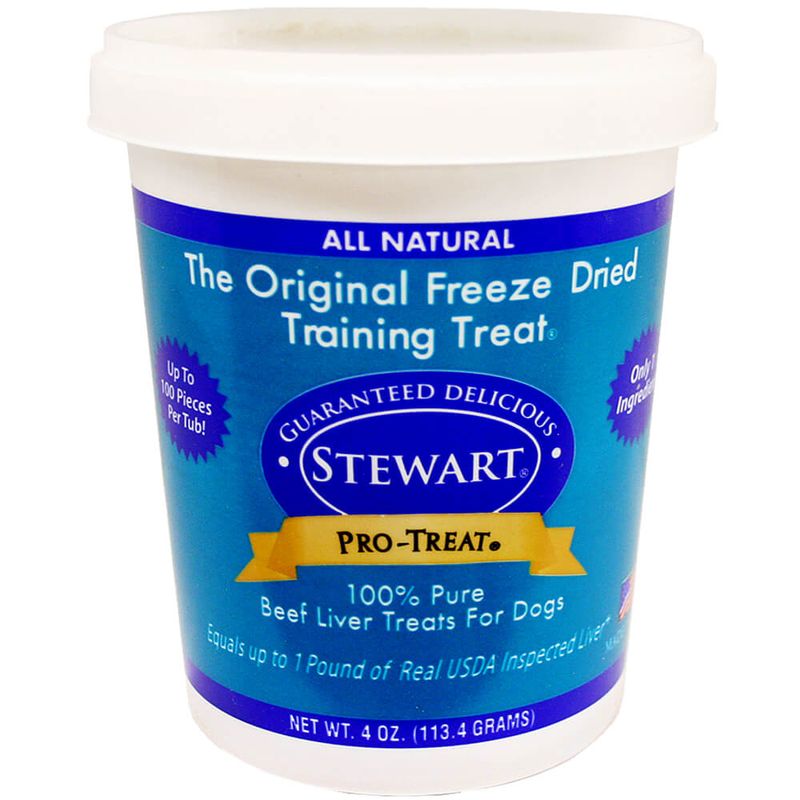 Stewart ProTreat Freeze Dried Beef Liver Treats for Dogs, 4 oz