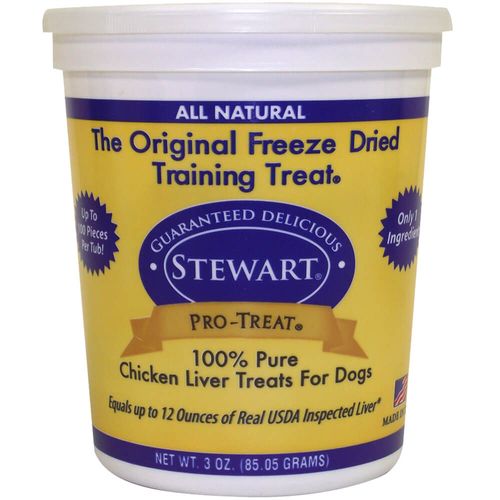 Stewart Pro-Treat Freeze Dried Chicken Liver Treats for Dogs 3 oz