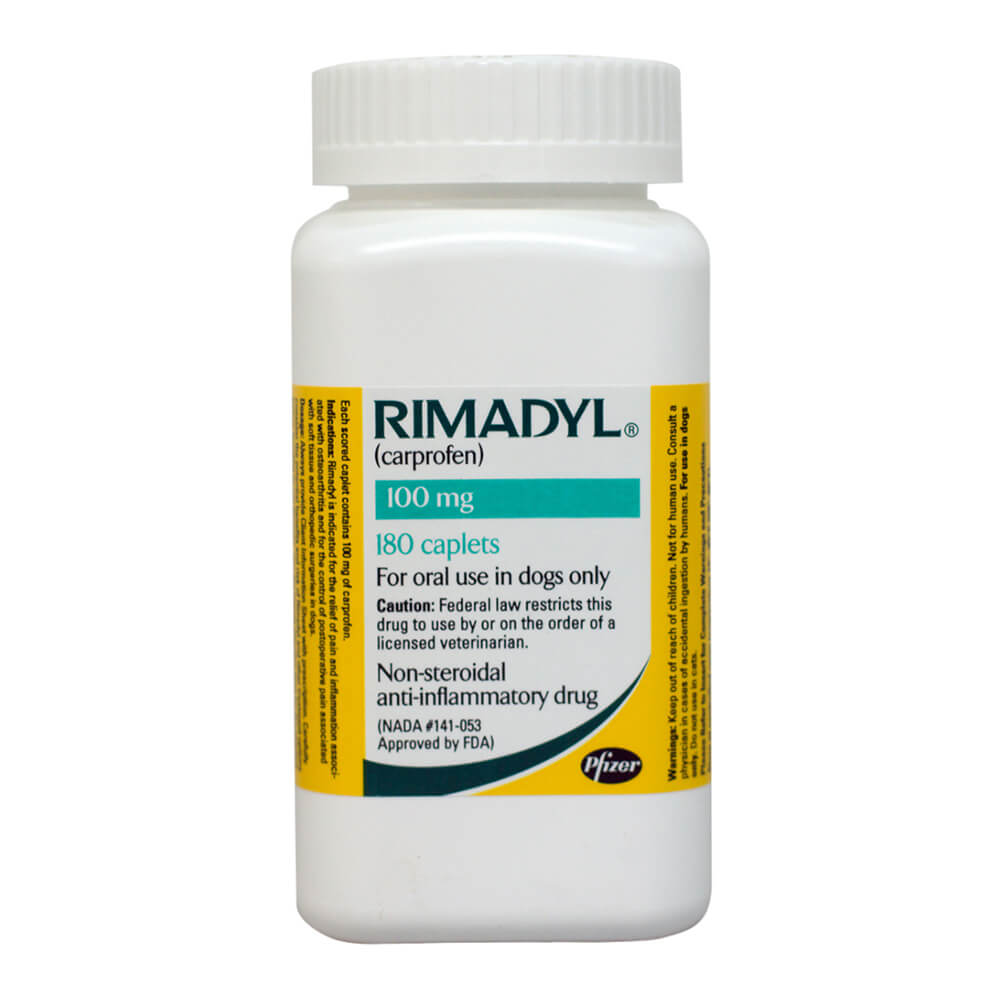 Rimadyl 100 mg x 180 Caplets | Lambert Vet Supply - Pet Supplies 4 Less