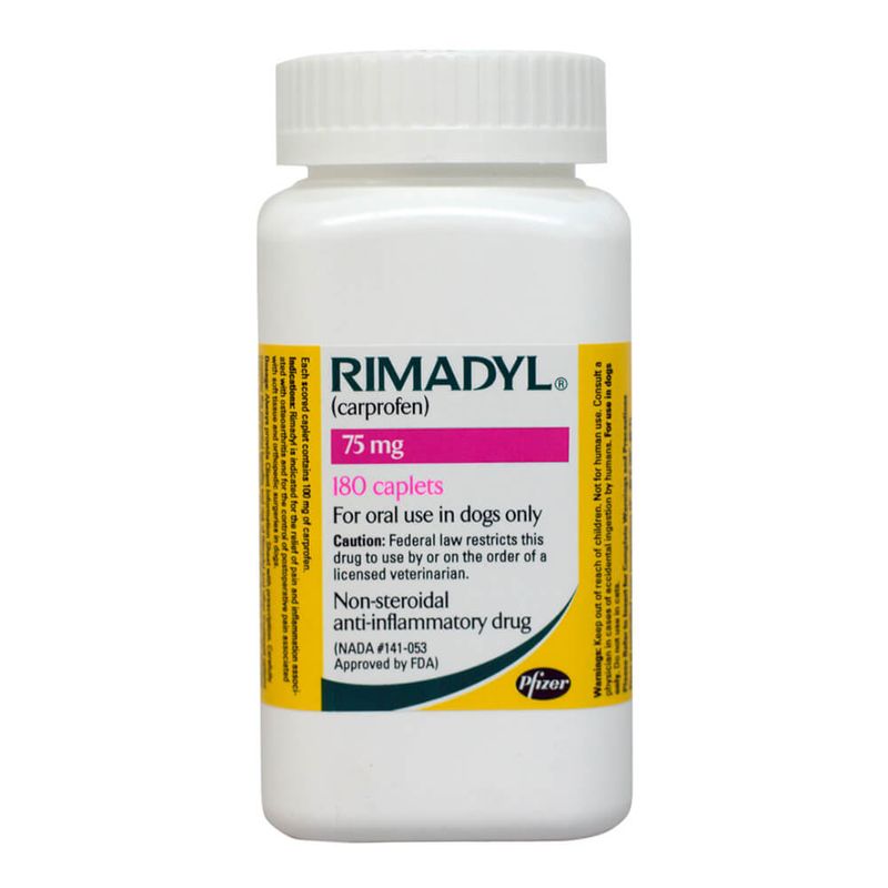 Rimadyl 75 mg x 180 Caplets for Dogs Lambert Vet Supply Dog, Cat, Horse, Kennel, & Vet Supplies