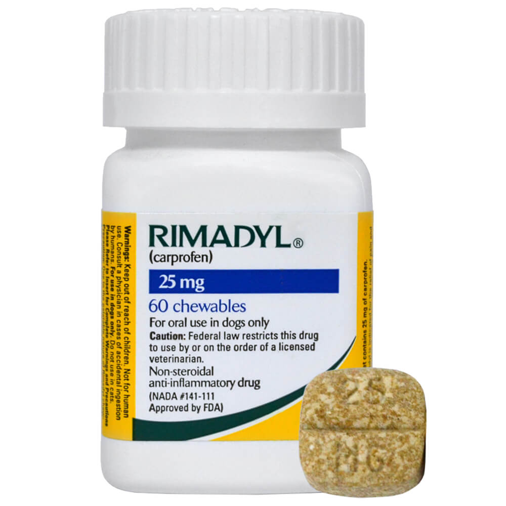 Rimadyl 25 mg x 60 Chewable Tablets for Dogs - Pet Supplies 4 Less