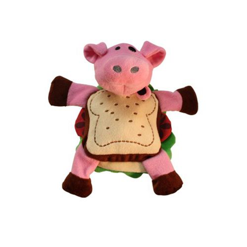 Multipet Silly Sandwiches Ham Sandwich Dog Toy 9.5"