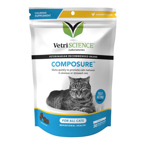 Composure Calming Support Formula for Cats 30 Bite Sized Soft Chews