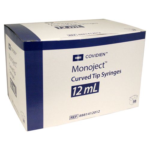 Rx Monoject Syringe 12cc Curved Tip 50 Count