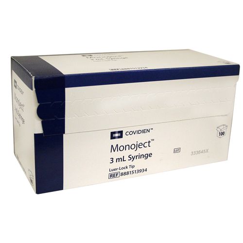 Rx Syringe 3cc LL Monoject 100 Count