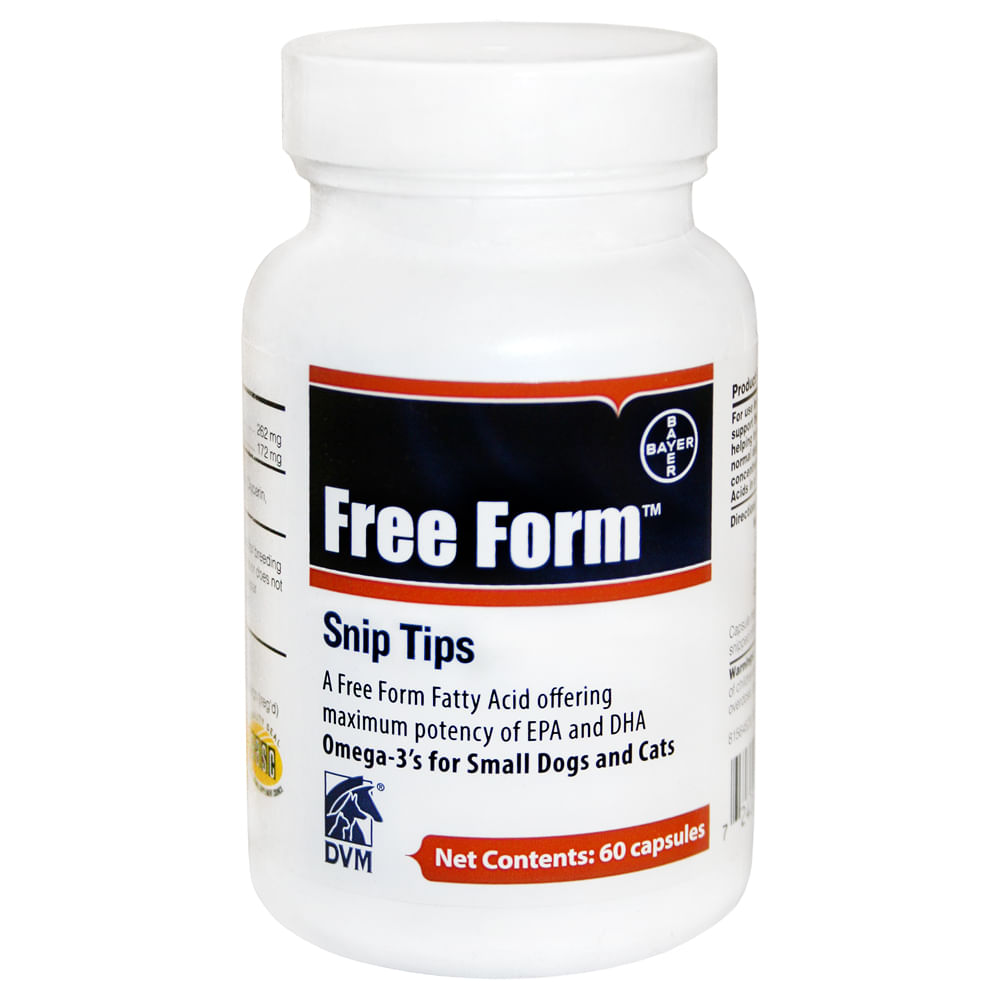 Free Form Snip Tips Omega-3s for Small Dogs and Cats, 60 ct - Pet ...