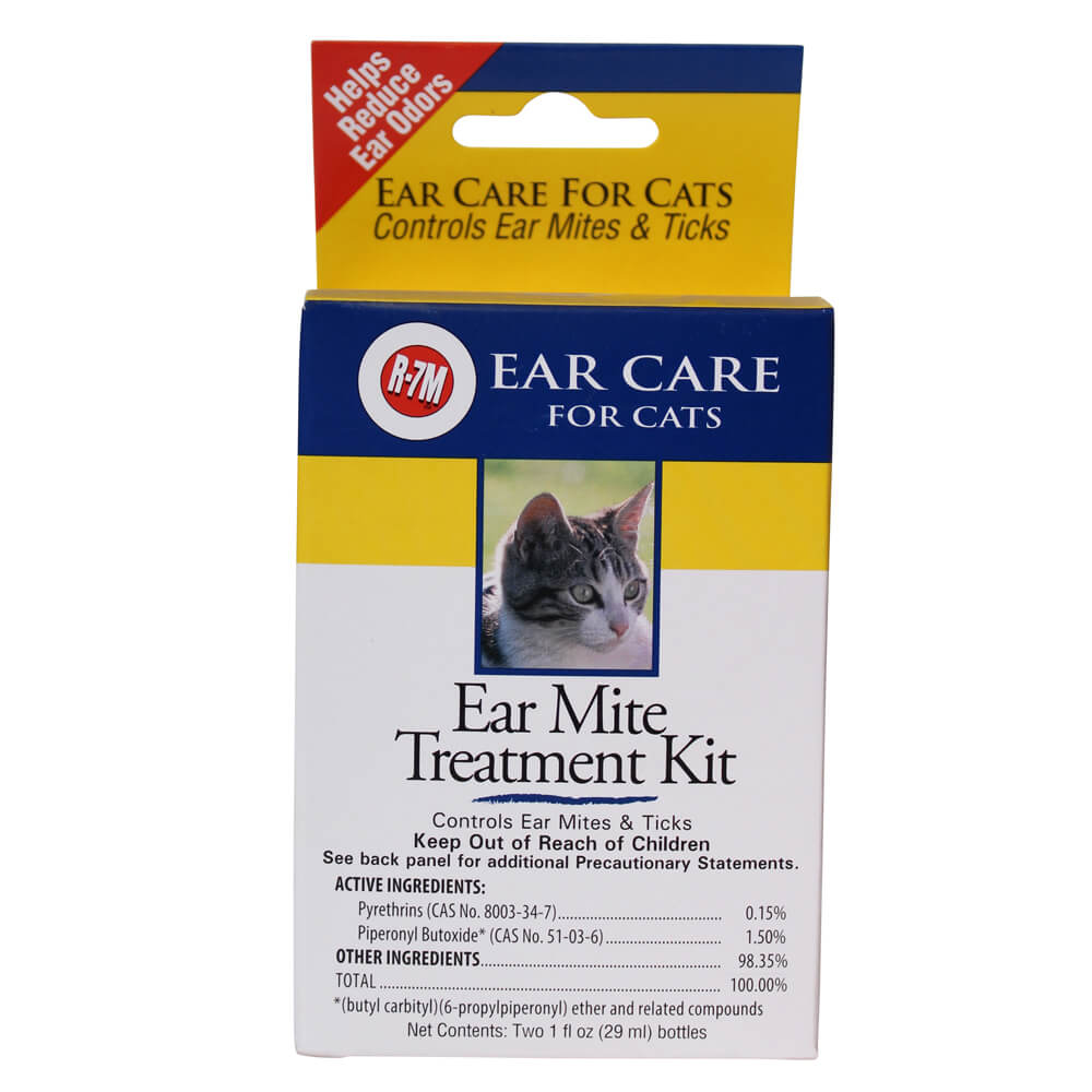 Miracle Care R 7M Ear Mite Treatment Kit for Cats Lambert Vet Supply Dog Cat Horse Kennel Vet Supplies