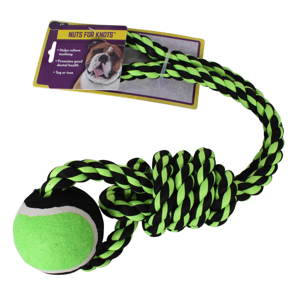 Nuts for Knots Rope Tug with Tennis Ball, 20