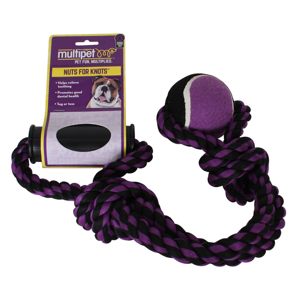 Nuts for Knots 2-Knot Rope Tug with Tennis Ball, 20