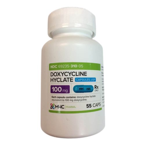 Rx Doxycycline Caps 100  mg 55 ct