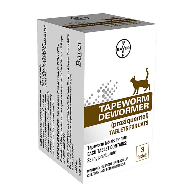 Tapeworm Dewormer Cat 3ct Lambert Vet Supply Dog, Cat, Horse