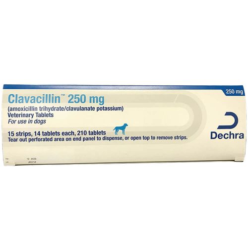 Rx Clavacillin (Amoxicillin Trihydrate/Clavulanate Potassium) Tablets 250mg 210ct