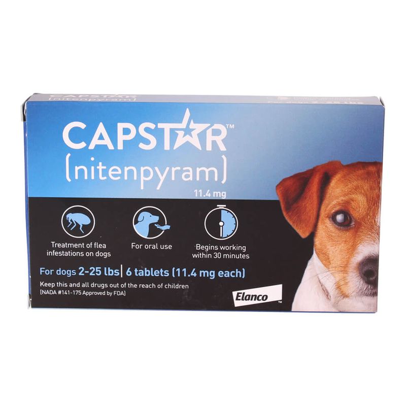 Capstar for Dogs Under 25 lbs, 6 count Lambert Vet Supply Dog, Cat