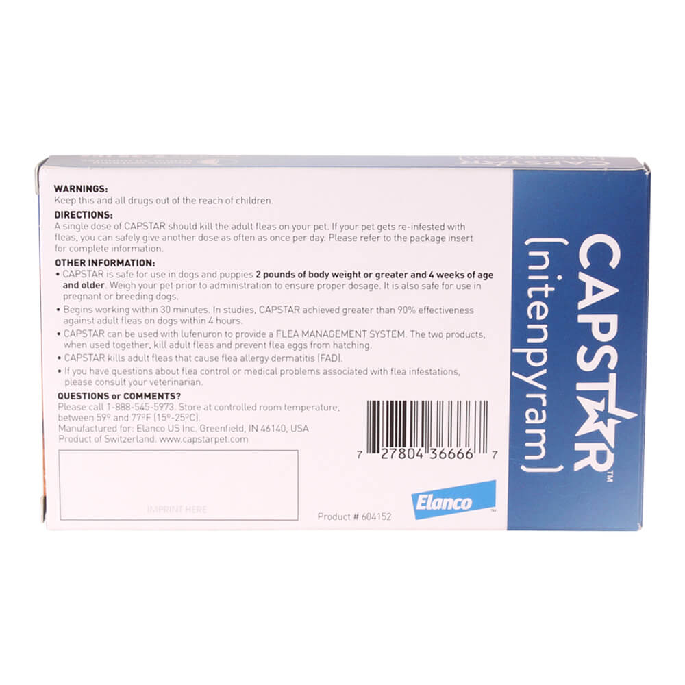 Capstar dosage hot sale for dogs