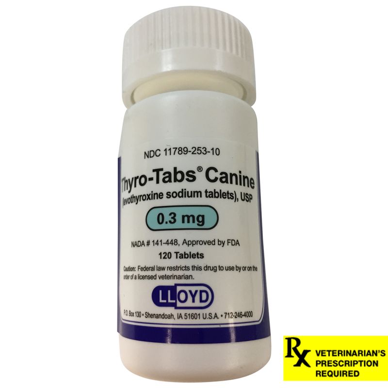 Rx Thyro Tabs, 0.3mg, Single Tablet Lambert Vet Supply Dog, Cat